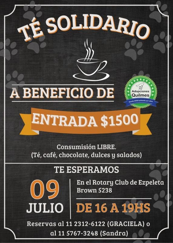 Té Solidario en beneficio de Adopciones Quilmes