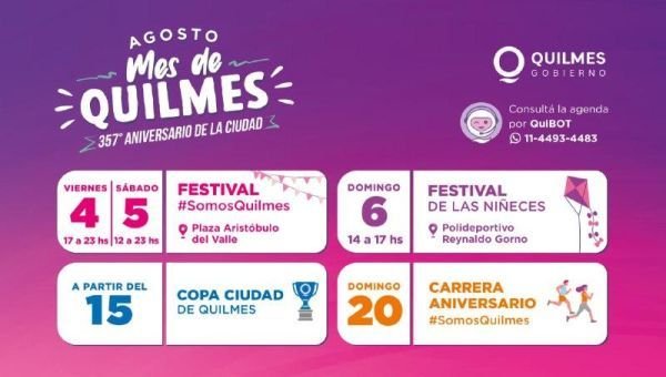 Se viene el "Mes de Quilmes" con música, gastronomía, deportes y actividades culturales