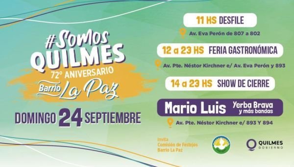 Shows de Yerba Brava y Mario Luis en el 72° Aniversario del Barrio La Paz