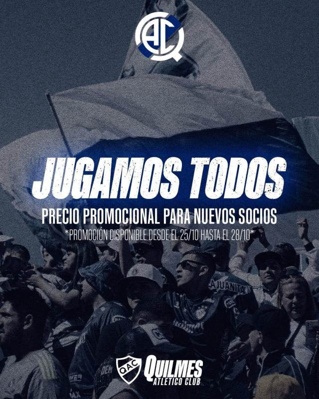 Quilmes Atlético Club lanzó una promoción para nuevos socios pensando en el Reducido por el Ascenso