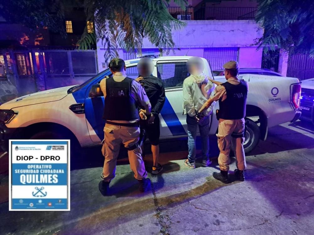 Entradera en el barrio "Barrancas de Guido": Dos detenidos