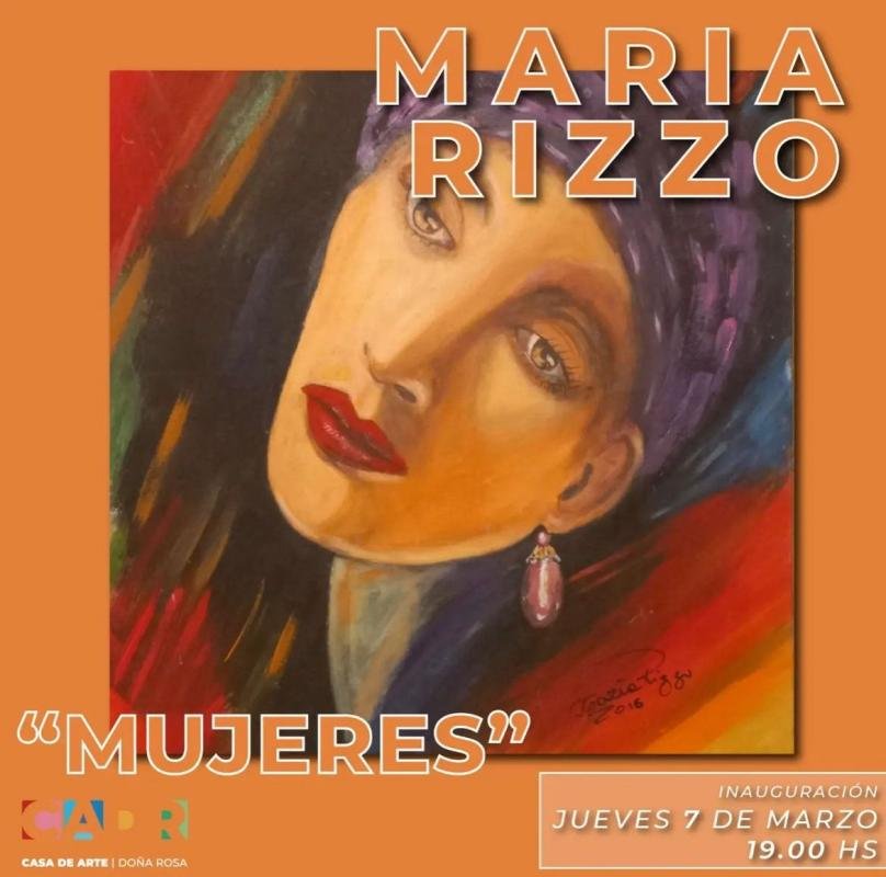 La obra de María Rizzo se exhibirá en Casa de Arte Doña Rosa