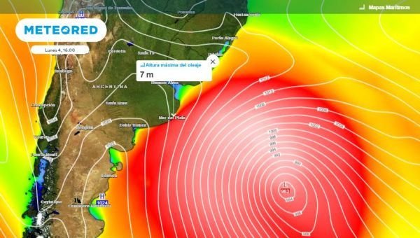 Alerta por crecida del rio en Quilmes y por ciclón extratropical en el mar