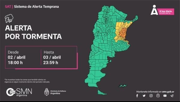 Otra vez lluvia… Alerta amarilla por tormentas