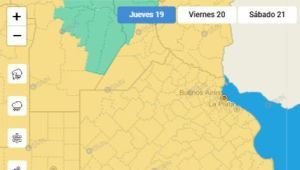 Alerta amarilla por temporal de tormentas