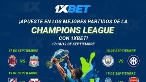 ¡Apuesta a los mejores partidos de la Champions League con 1xBet!