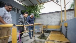 Mayra Mendoza supervisó el funcionamiento de una Estación de Bombeo