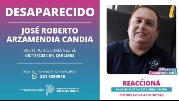 Buscan a un hombre que lleva una semana desaparecido