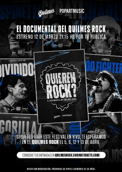 Quilmes presenta ¿Quieren ROCK? el documental que resume en 1 hora los 22 años del Quilmes Rock y emociona