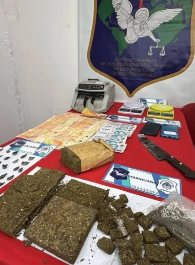 Allanamiento por drogas en Springfield: Cuatro detenidos y casi un kilo de droga secuestrada